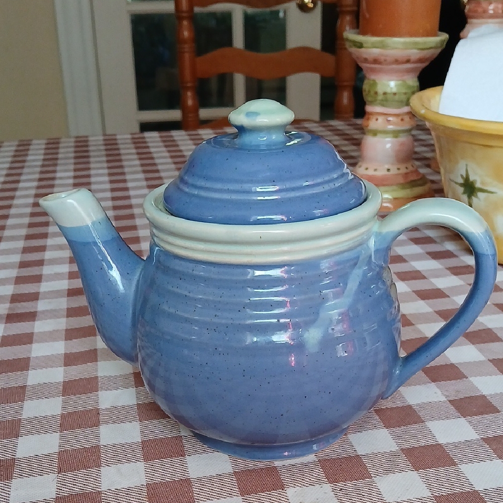 Ceramic Blue Teapot Nantucket